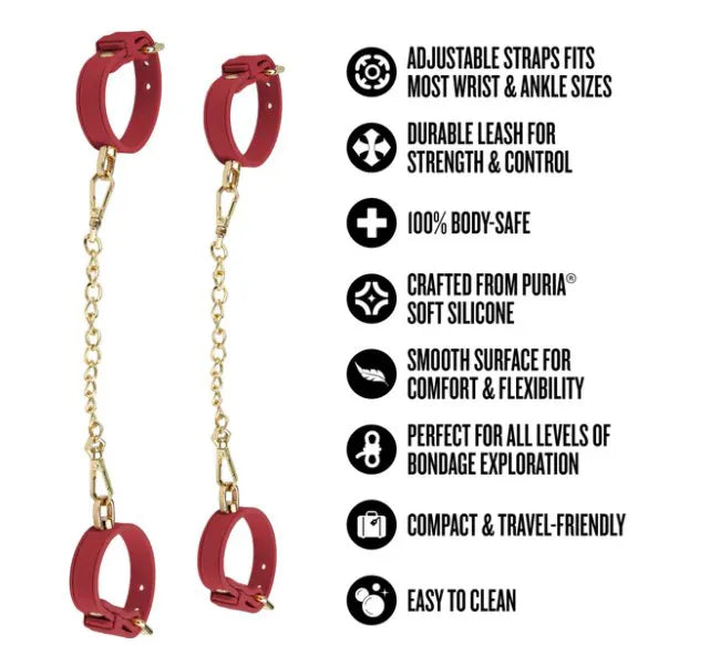 Temptasia Ardor – Silicone Wrist and Ankle Restraints Set > Bondage Gear > Restraints