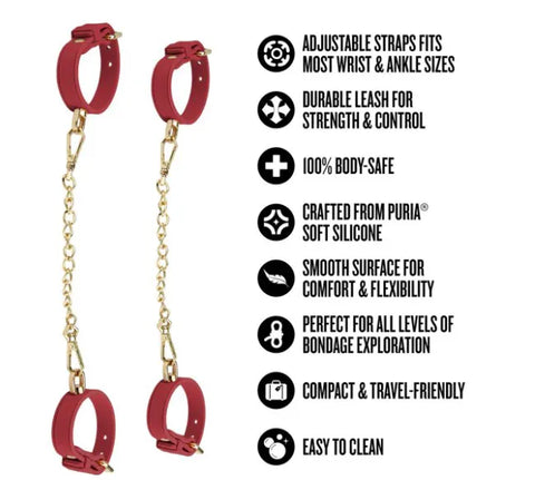 Temptasia Ardor – Silicone Wrist and Ankle Restraints Set > Bondage Gear > Restraints