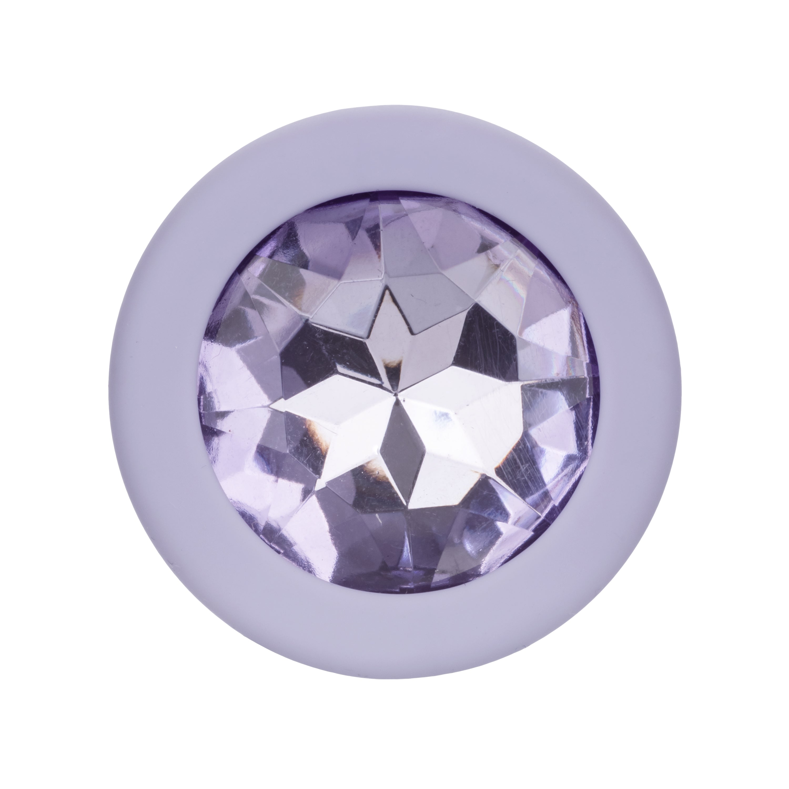 First Time Crystal Booty Kit Purple 3 Graduated Silicone Anal Plugs with Crystal Base