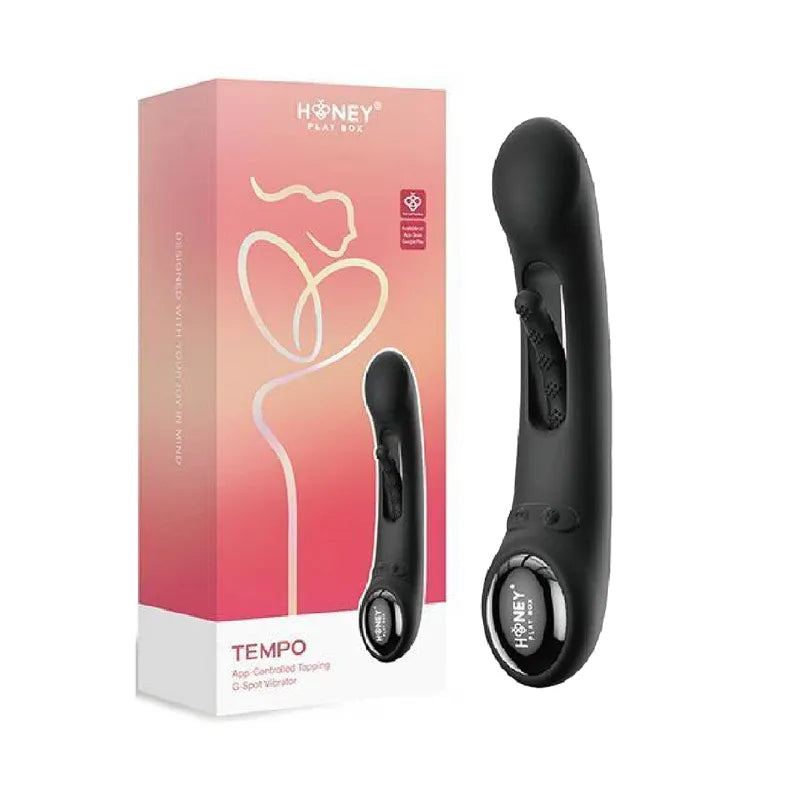 Tempo App-Controlled Silicone G-Spot Vibrator with Tapping and Vibrating Modes Black > Vibrators > G-Spot