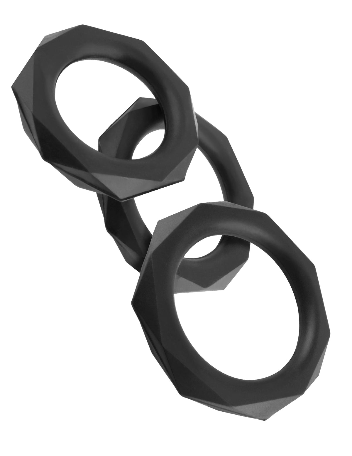 Fantasy C-Ringz Silicone Designer Stamina Set Black Cock Rings Set of 3 Sizes > Cock Ring > Sets