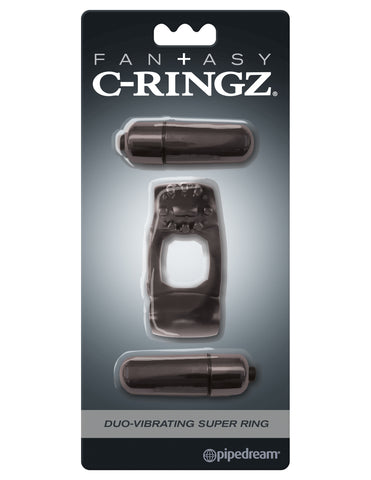 Fantasy Duo Vibrating Super Ring for Men with Powerful Vibes Cock Rings Vibrating