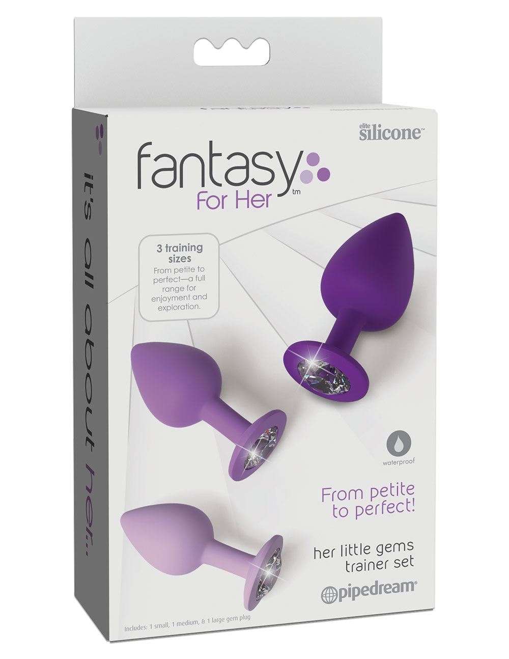 Fantasy For Her Little Gems Trainer Set – Set of 3 Sizes Anal Plugs > Anal Range > Butt Plug Kits