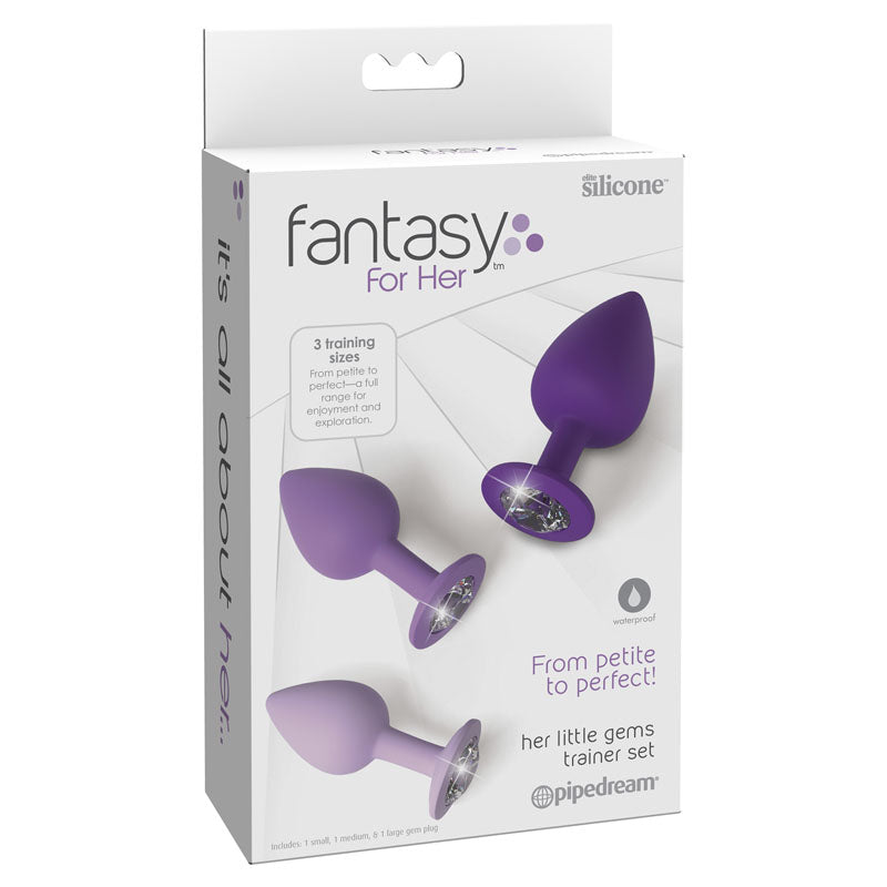Fantasy For Her Little Gems Trainer Set – Set of 3 Sizes Anal Plugs > Anal Range > Butt Plug Kits