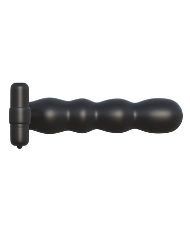 Fantasy Posable Partner Double Penetrator Black Silicone Toy COCK RINGS