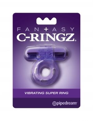 Fantasy Purple Vibrating Super Ring for Erection Support Cock Rings Vibrating