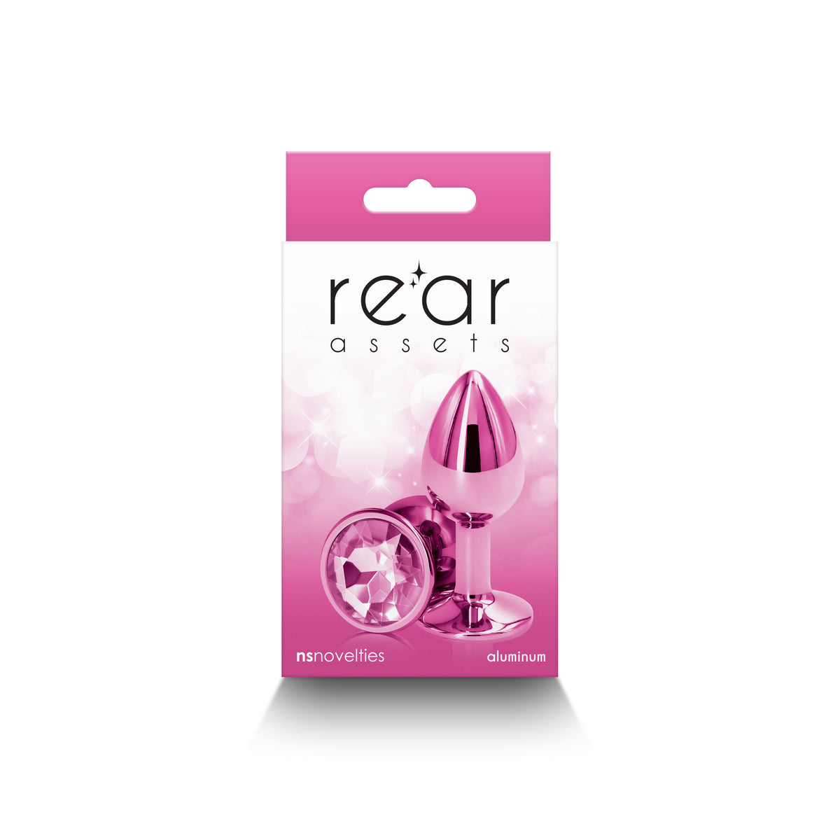 Rear Assets Small (Pink) – Small Metal Butt Plug 7.1 cm with Round Gem Base > Anal Range > Jewel Butt Plugs