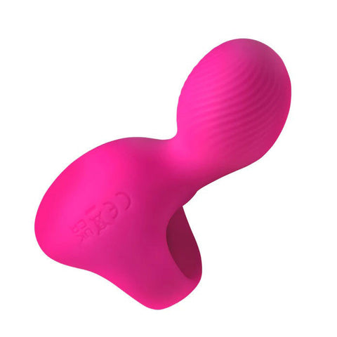 Silicone Finger Vibrator in Pink with 3 Speeds and 7 Patterns Clit Stimulators