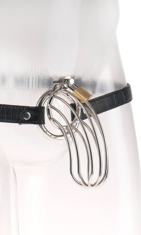 Fetish Fantasy Extreme Prisoner Steel Cock Cage Chastity Device Vibrators
