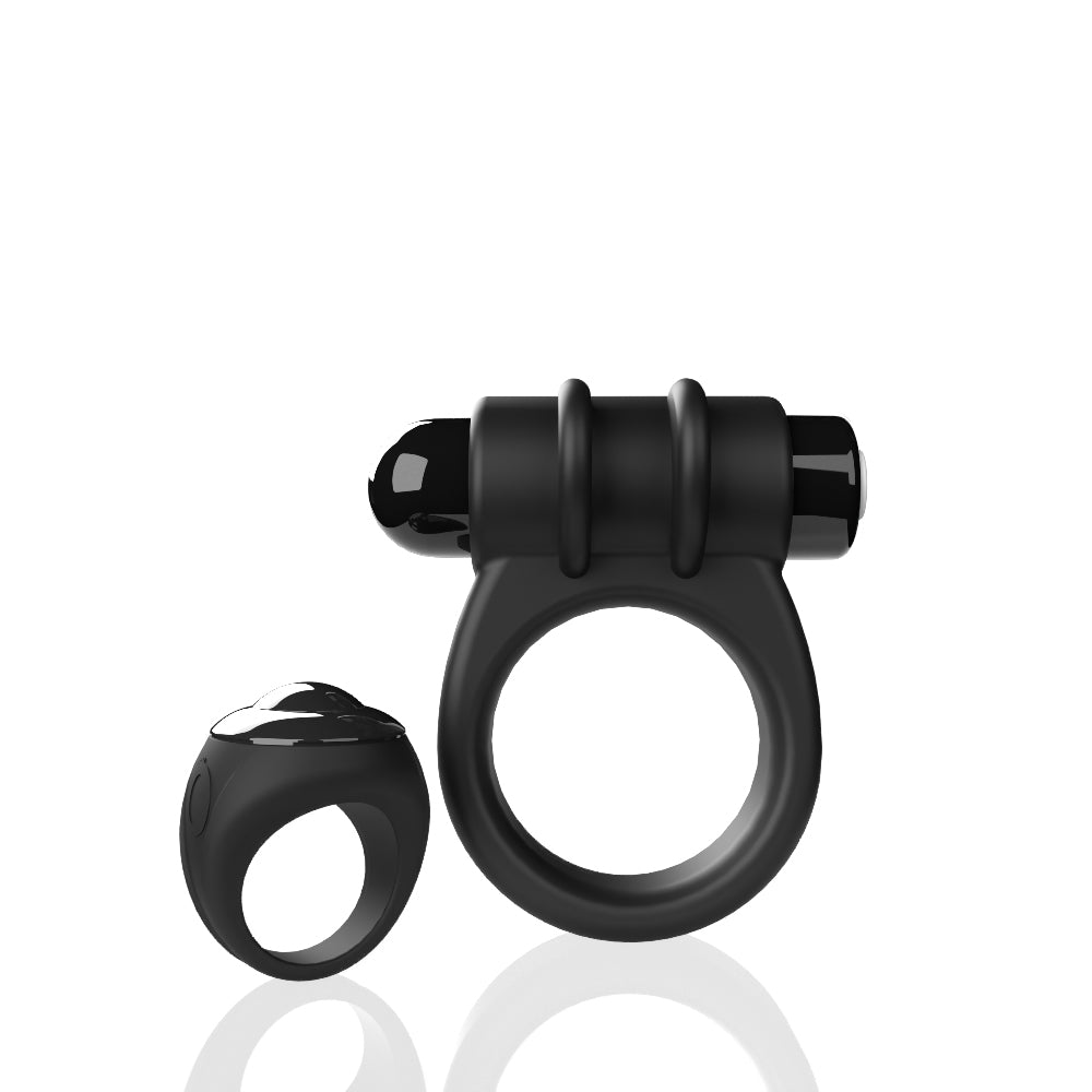 Screaming O Remote Controlled Switch Vibrating Ring Black – Deep Rumbling Vibration Cock Rings Vibrating