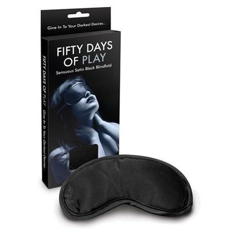 Fifty Days of Play Black Blindfold Adult Intimacy Accessory Blindfold