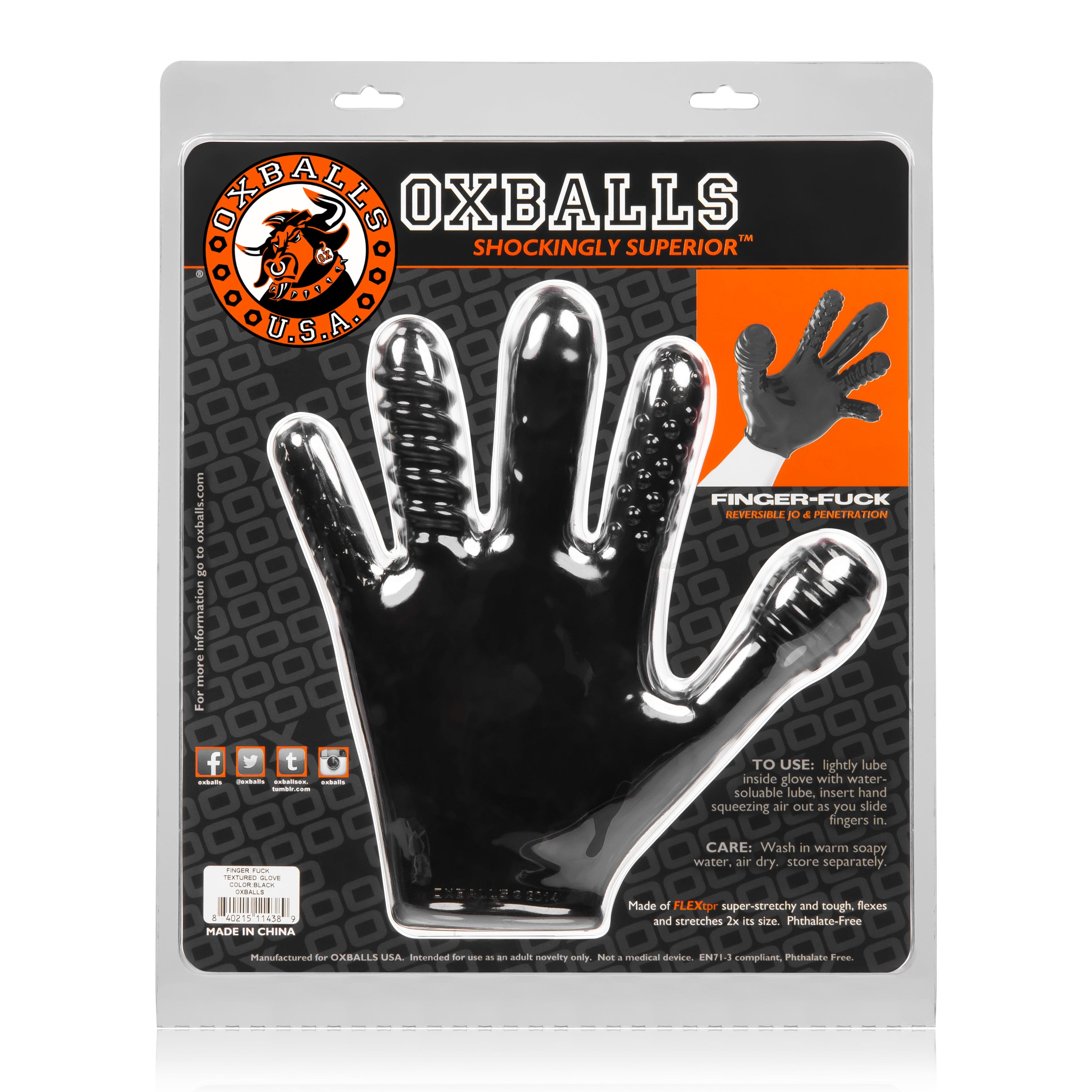 Finger Fuck Glove in Black Secondary image