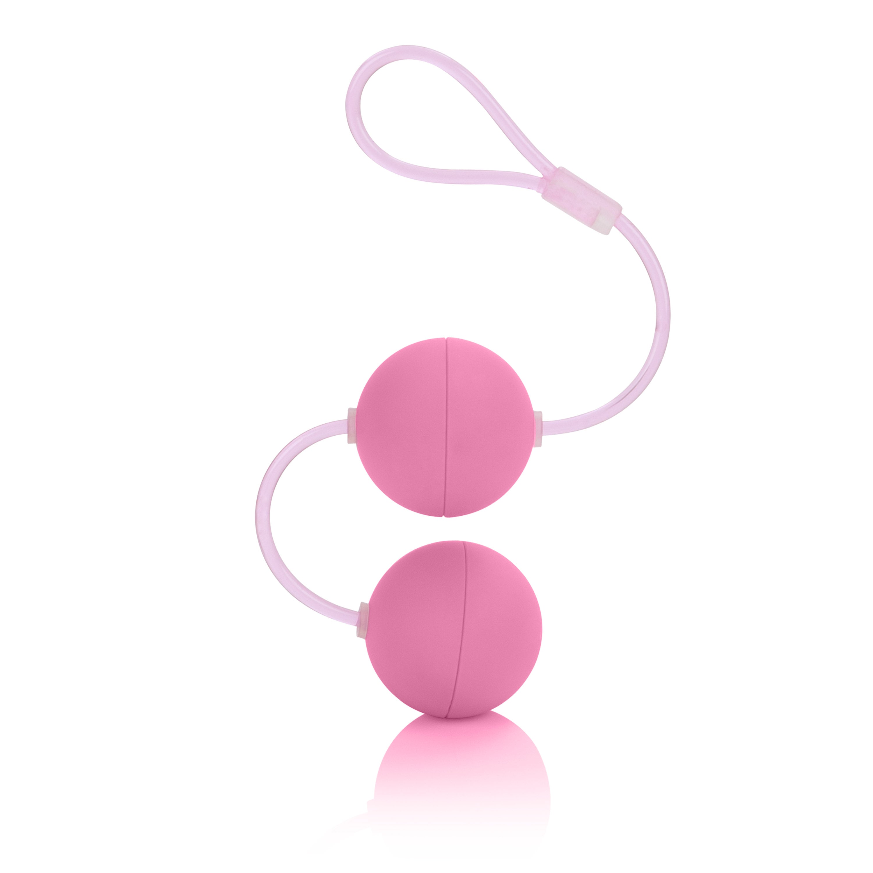 First Time Love Balls Duo Lover Pink 1.25 Inch Sculpted Kegel Balls with Retrieval Cord > Sex Toys For Ladies > Kegel Exercise