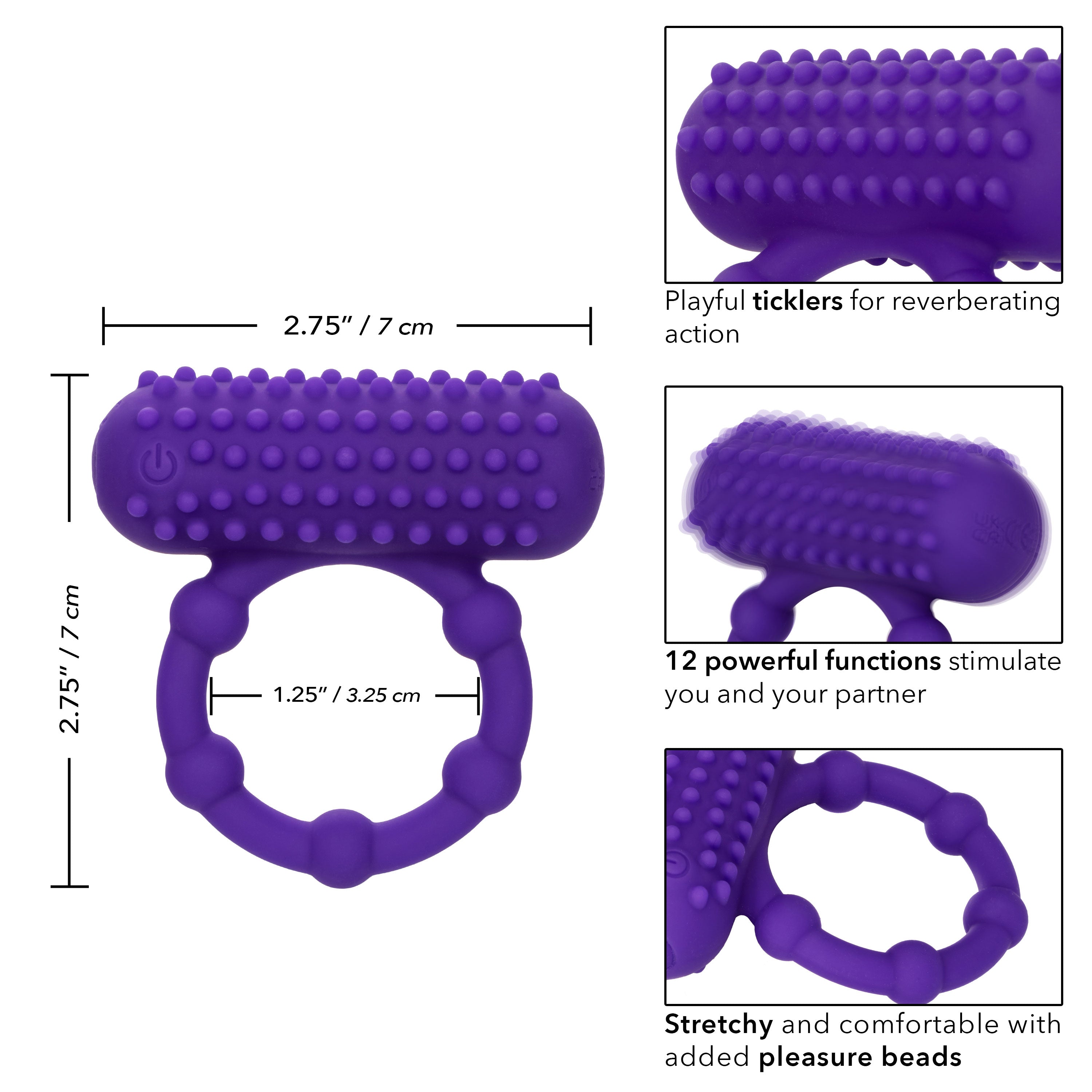 Maximus 5 Bead Rechargeable Cock Ring – Waterproof Vibrating Cock Ring > Cock Ring > Vibrating