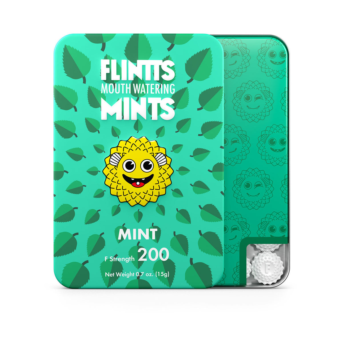 Flintts Mouth Watering Mint F-Strength 200 Medium Sparkle Breath Mints Tin > Novelties > Candy & Edible Items