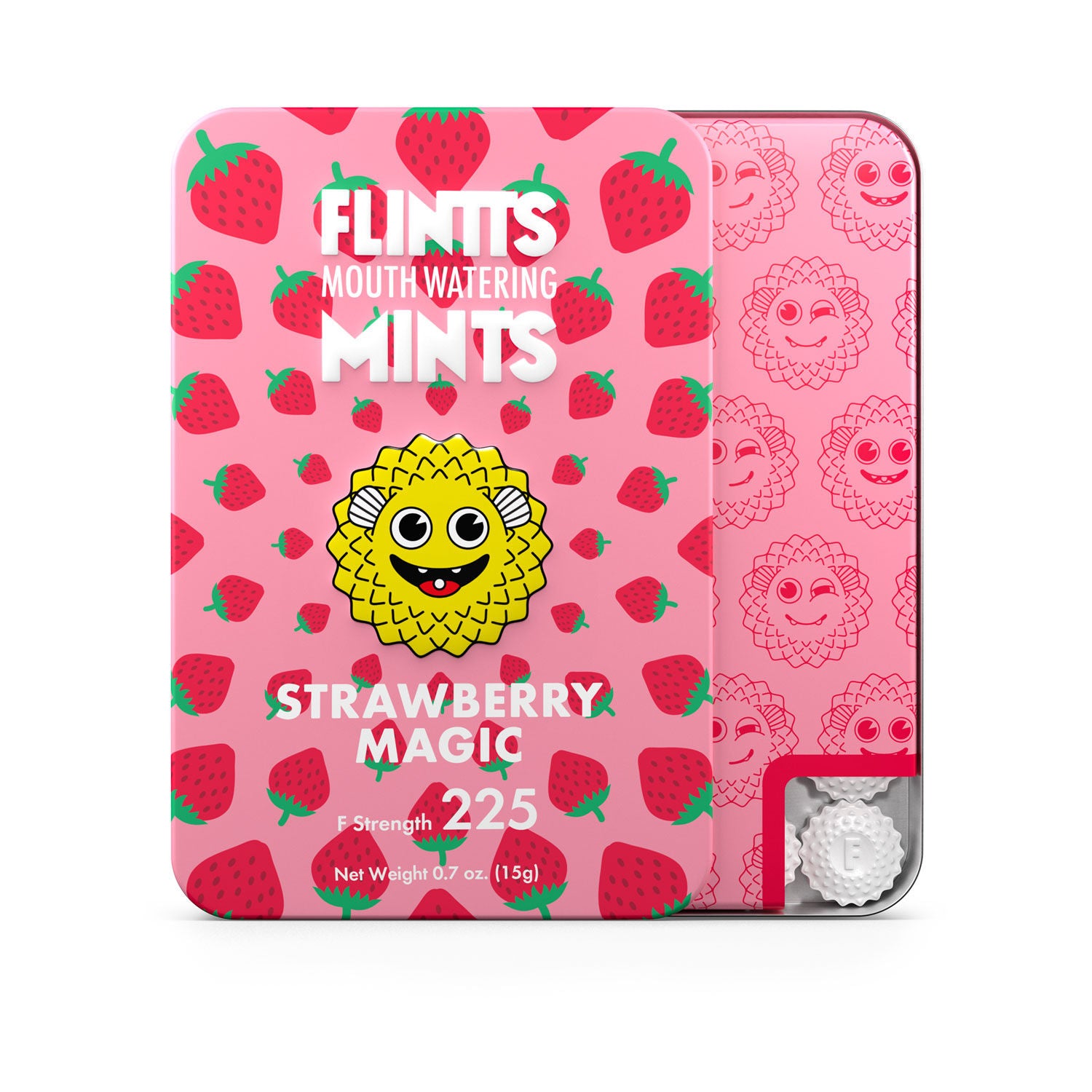 Flintts Strawberry Magic Mouth Watering Mints for Intimacy > Novelties > Candy & Edible Items Main image