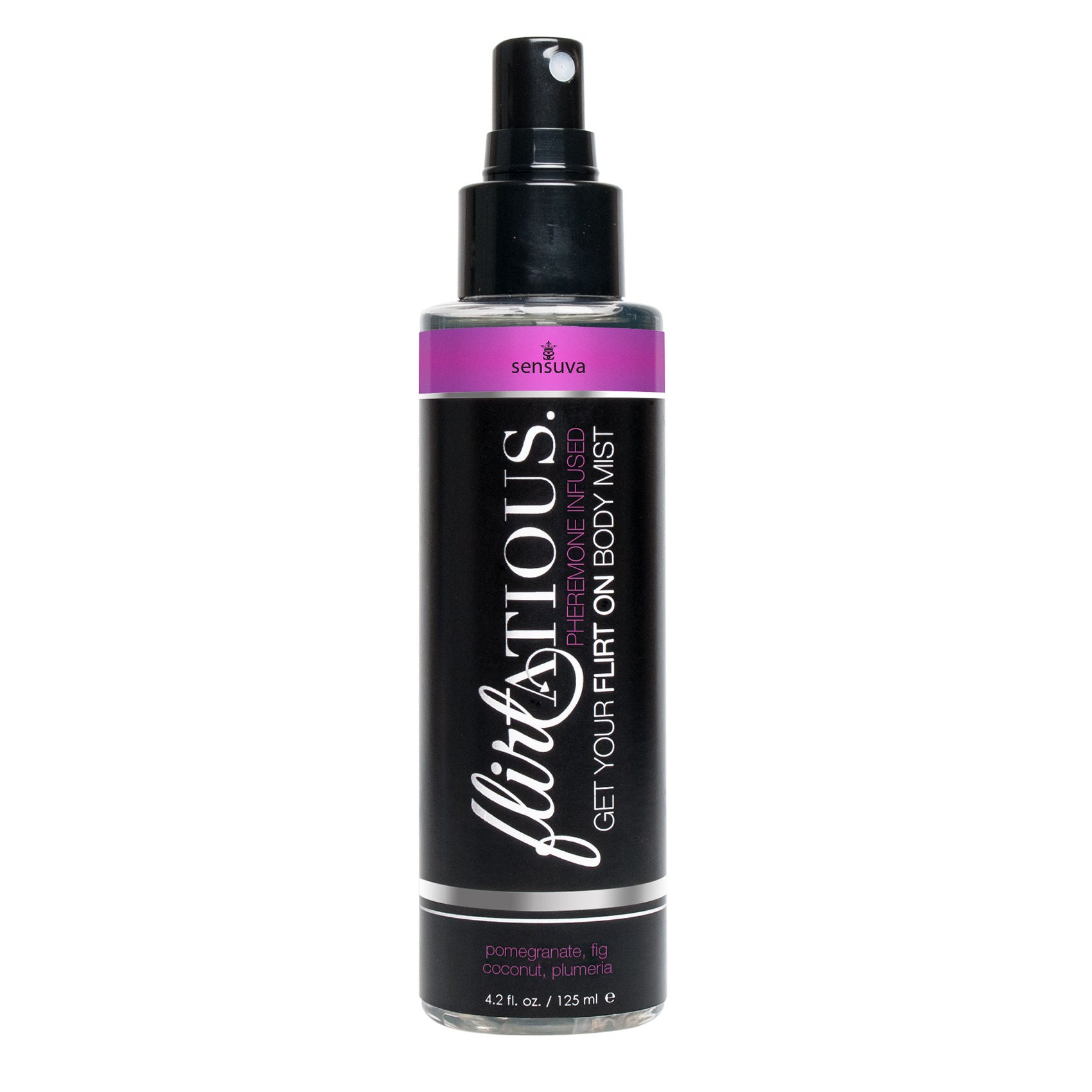 Flirtatious Pheromone Body Mist Pomegranate Fig Plumeria 4.2oz Perfume Spray