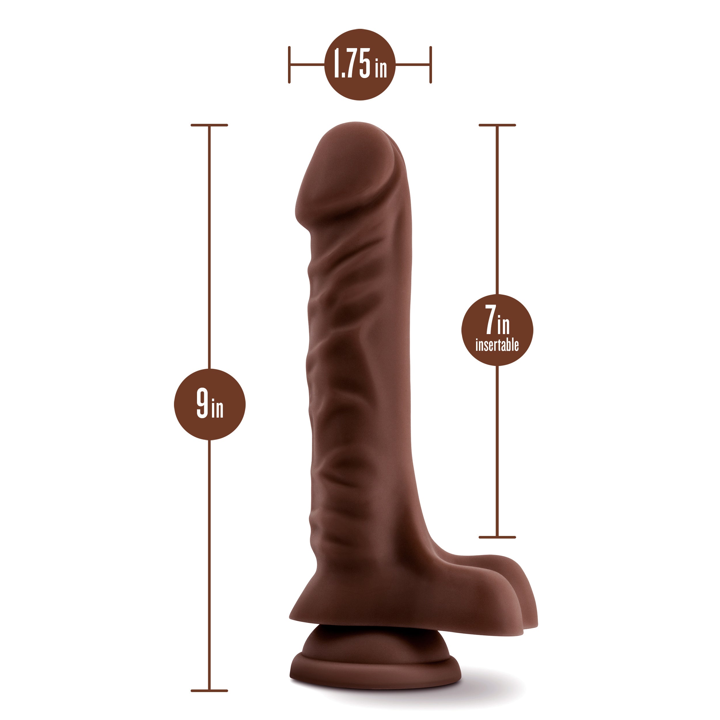 Loverboy The DJ (Chocolate) 22.9 cm Length Dong – Super Thick Dong > Dildos > Large Dildos