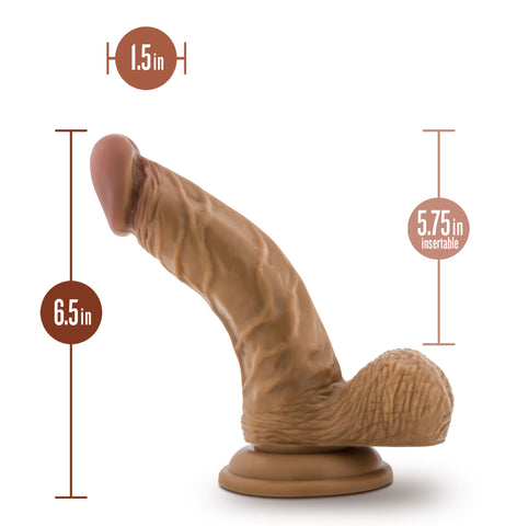 Dr Stephen Realistic 6.5 Inch Suction Cup Dildo With Balls Tan Dongs Realistic