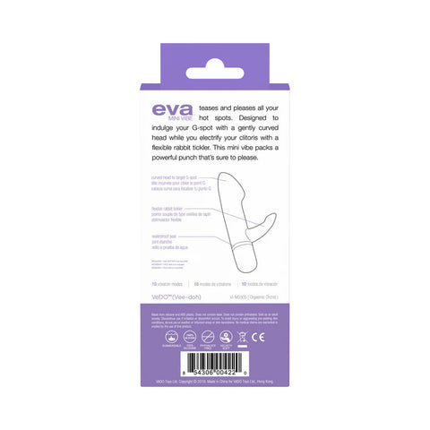 Eva Mini Vibe Pink Rabbit Style G-Spot and Clitoral Vibrator > Vibrators > Ladies > Rabbit
