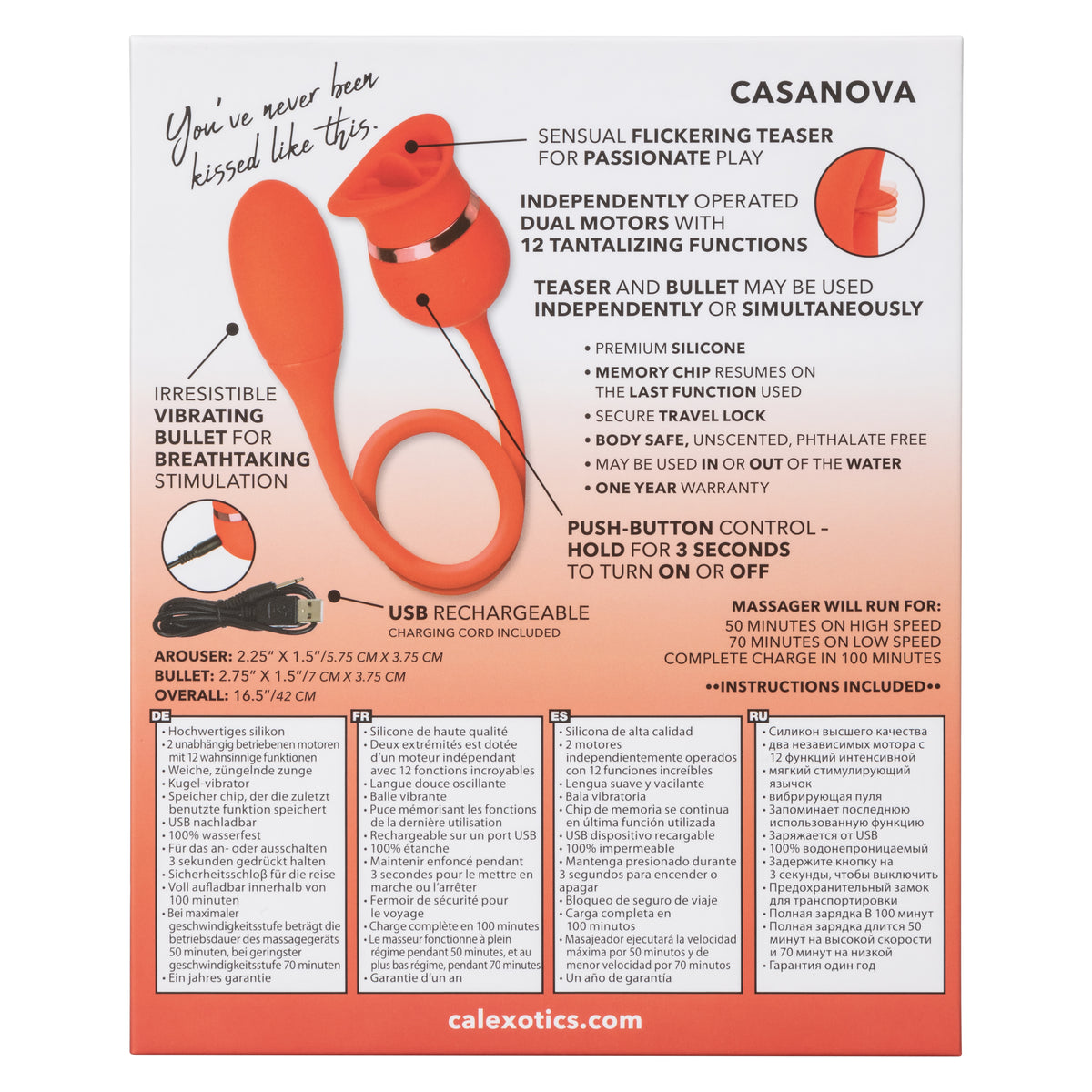 Casanova French Kiss – Dual Motor Vibrating Bullet Teaser Vibrator > Sex Toys For Ladies > Clitoral Vibrators and Stimulators