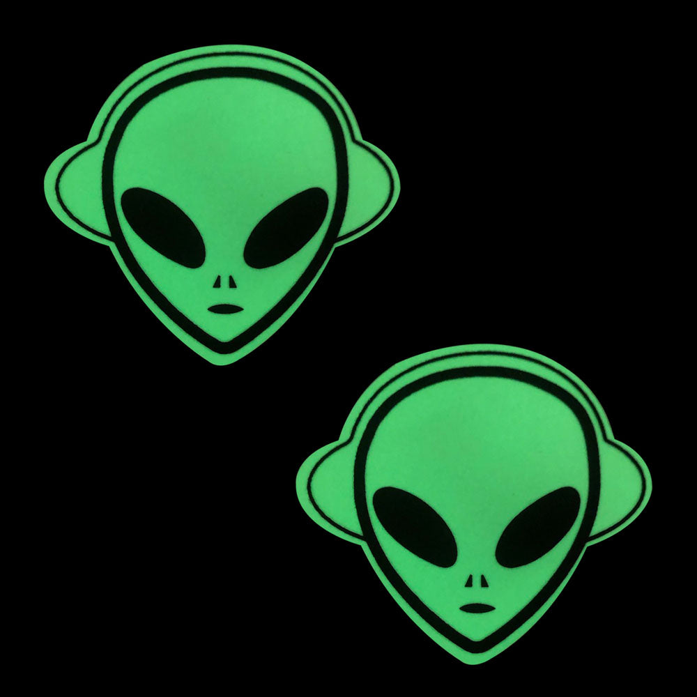 Glow in the Dark Alien Pasties Green > Clothes > Pasties