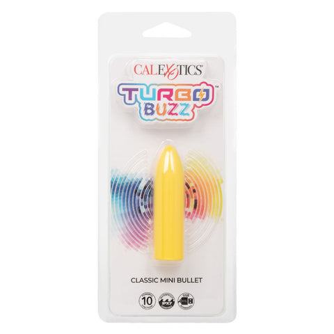 Turbo Buzz Classic Mini Bullet Vibrator in Blue for Discreet Use Yellow BULLETS