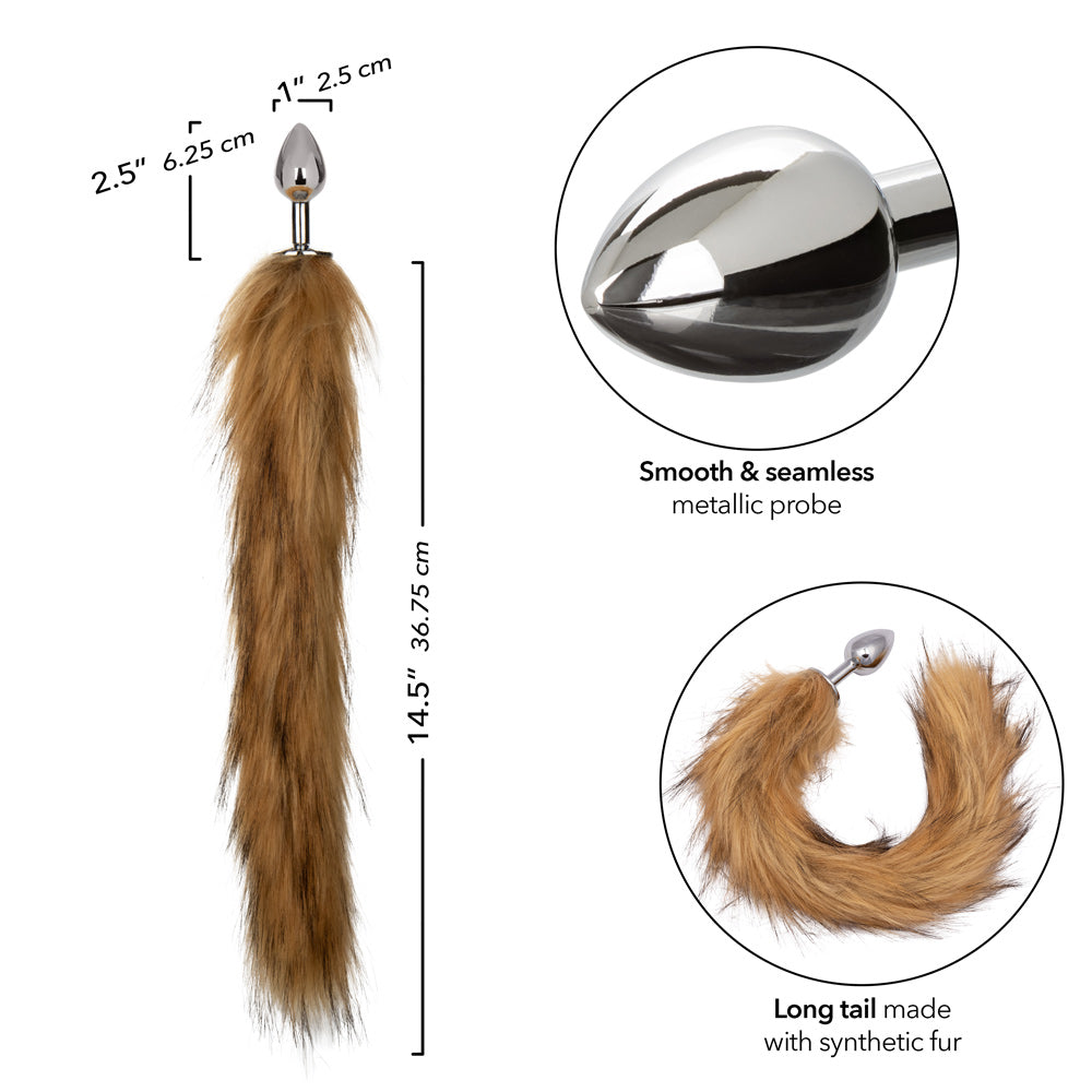 Running Wild Tail (Brown) – Metallic Probe with Long Tail Accessory > Anal Range > Tail Butt Plugs