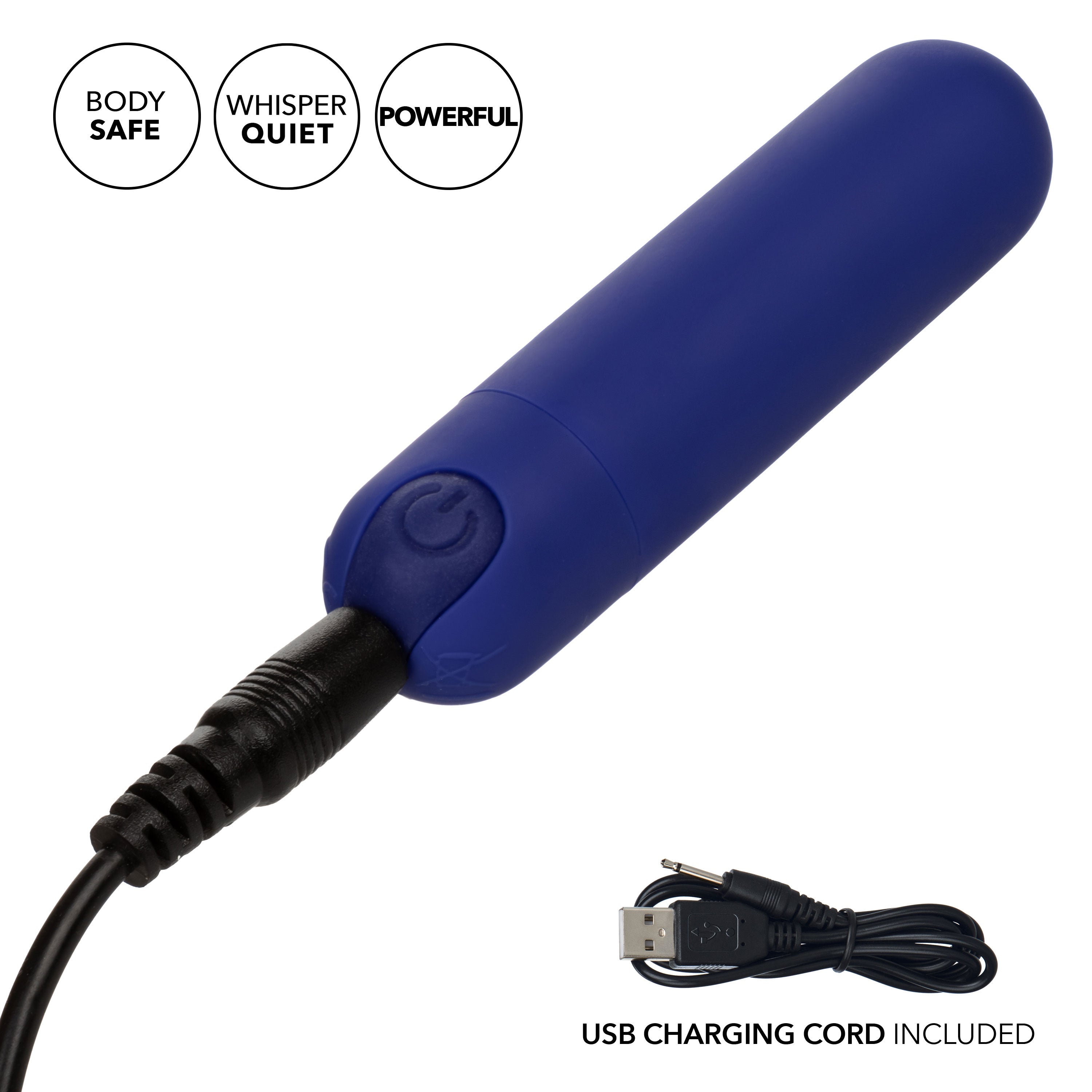 Rechargeable Hideaway Bullet Vibrator in Blue for Travel Fun BULLETS