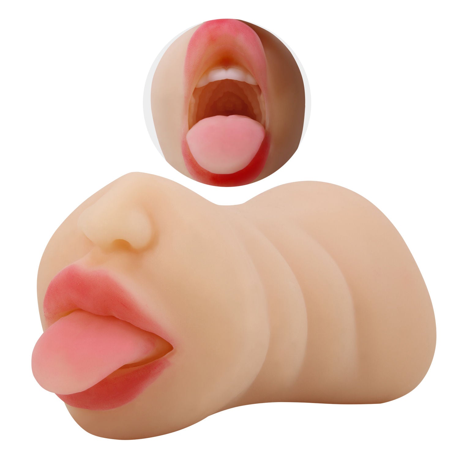 Sarah Mouth Masturbator Sleeve (Light) – Realistic Masturbator Sleeve Beige > Sex Toys For Men > Masturbators > Manual