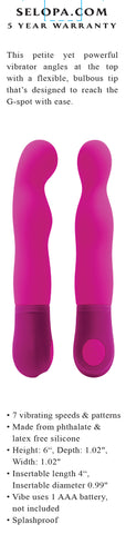 G Wow Pink G-Spot Vibrator with 7 Speeds and Flexible Tip Vibrators