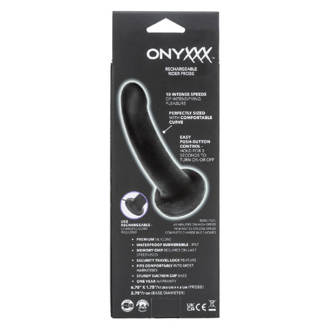 Onyxxx Rechargeable Rider Probe Black Anal Vibrator for Adults Black Anal Toys & Stimulators
