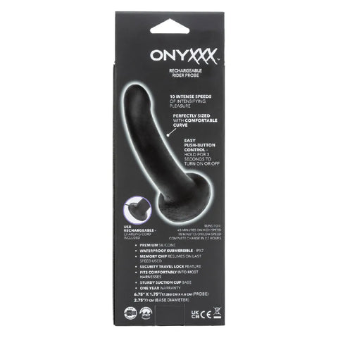 Onyxxx Rechargeable Rider Probe – Rechargeable Curved Probe Black > Anal Range > Anal Probes