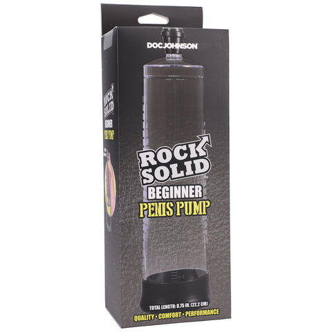 Rock Solid Beginner Penis Pump (Black/Clear) – Slim Penis Pump PUMPS