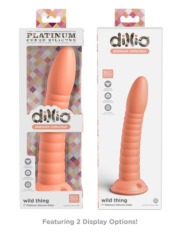 Dillio Platinum Wild Thing Peach 17.8 Centimeter Dong Adult Toy Orange Dongs Neutral