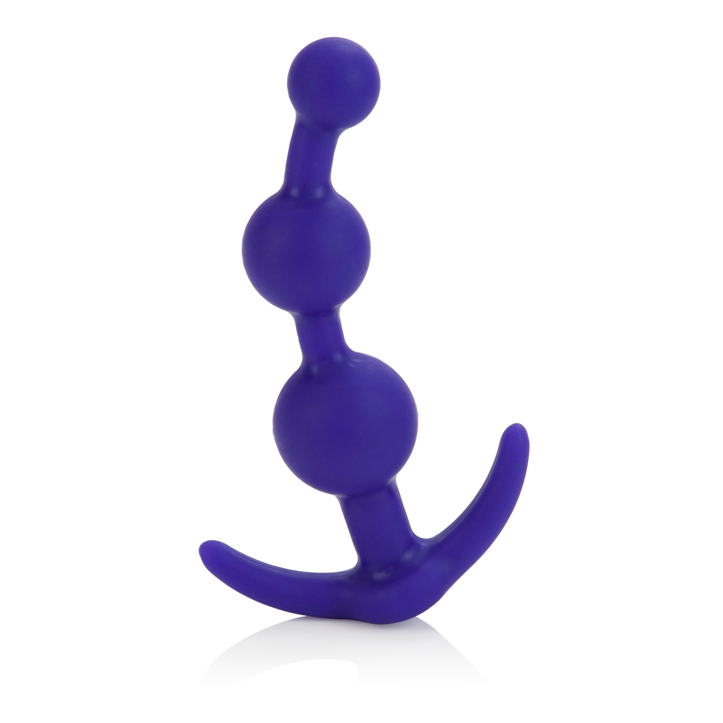 Booty Call Purple Silicone 4.75" Anal Beads with Easy Pull Handle Secondary image