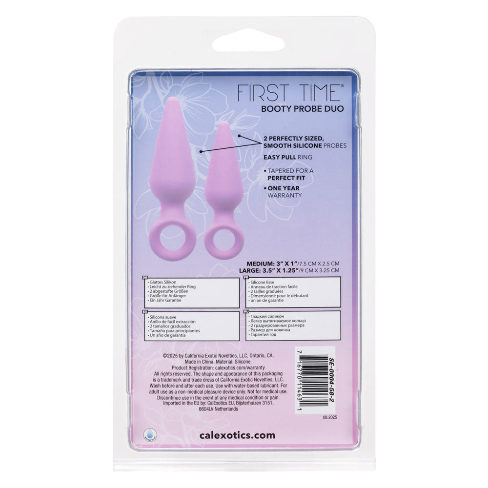 First Time Booty Probe Duo (Pink) – Beginner-Friendly Anal Probes Set Pink > Anal Range > Butt Plug Kits