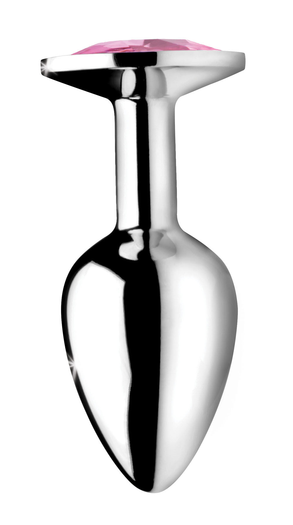 Large Pink Gem Anal Plug Smooth Aluminum Intimacy Toy > Anal Range > Jewel Butt Plugs
