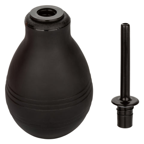 CalExotics One-Way Anal Douche with Black Leak-Proof Nozzle 7.3 fl. oz. Squeeze Bulb Douches