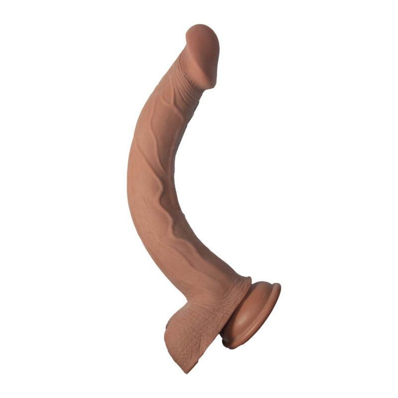 Realcocks Dual Layered 11 Inch Brown – Bendable Dual-Density Dong > Dildos > Large Dildos