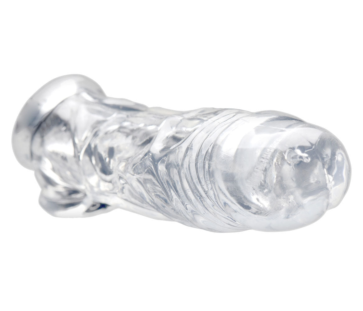 Realistic Clear Penis Enhancer and Ball Stretcher – Lifelike Penis Sleeve and Ball Stretcher Clear > Sex Toys For Men > Penis Sleeves