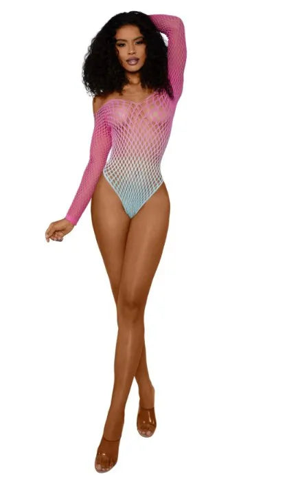 Ombre Net Bodystocking – Stretch Mesh Lingerie Multi One Size > Clothes > Bodies and Playsuits