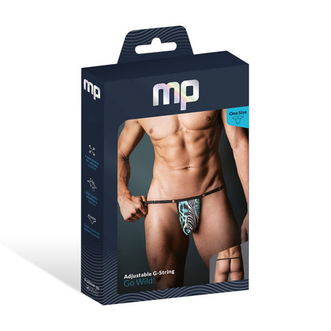 Male Power Go Wild Adjustable G-String Thong (Multi Animal) – One Size Men's Underwear Multi One Size > Clothes > Mens Thongs