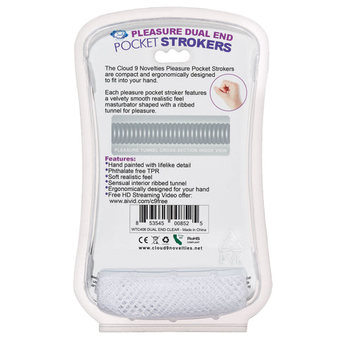 Personal Double Ended Beaded Stroker Male Masturbation Aid Strokers - Manual