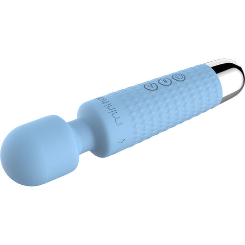 Shibari Mini Wand Halo (Powder Blue) – Powerful Wand Massager with 20 Vibration Patterns and Bendable Neck > Sex Toys > Massage Wands