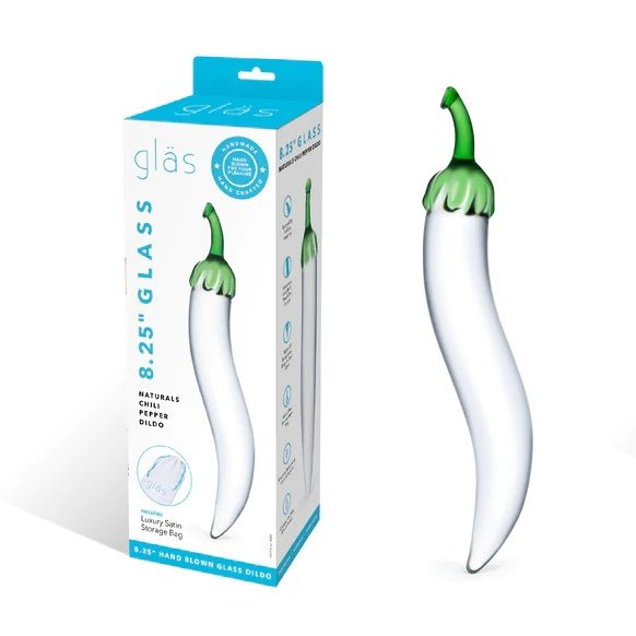 Glas Naturals Chili Pepper Glass Dildo Eco-Friendly Toy Clear DONGS Glass
