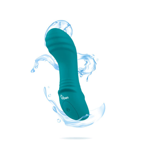 Lalita Mini G-Spot Vibrator with Pleasure Ridges Ocean Blue BULLETS