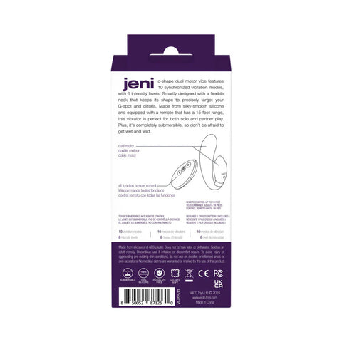 Jeni C-Shaped Dual Motor Vibrator with Remote Control Pink Vibrators - G Spot