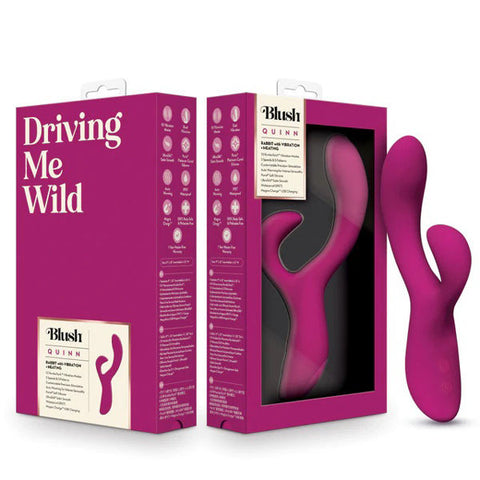 Blush Quinn Rabbit Vibrator Dual Stimulation Burgundy Toy Burgundy VIBRATORS-RABBIT