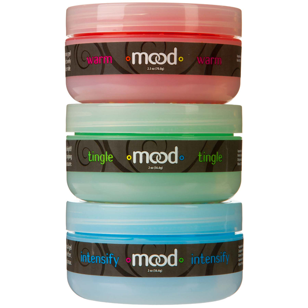 Doc Johnson Mood Arousal Gels 3-Pack – Warm, Tingle, Intensify Arousal Gels > Essentials > Massage Gift Set